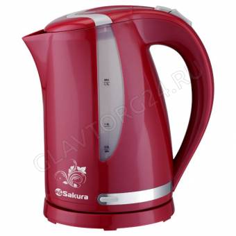 Чайник электрический SAKURA SA-2318RG 1,7л 2,2кВт пластик красно-серый