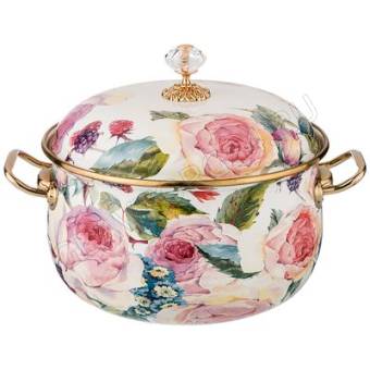 КАСТРЮЛЯ ЭМАЛИР. 6,1Л AGNESS С КРЫШКОЙ ДИА=24СМ/4 арт. 950-025