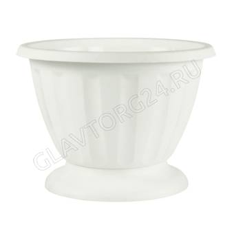 Вазон "Пальмира" 10л. (белый)(уп.10) М1398
