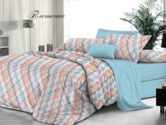КПБ Евро Satin collection Микросатин ПЛЕТЕНИЕ Под200*220+Пр220*240+2Нав(70*70)