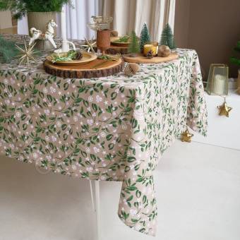 Скатерть рогожка 100*149см Доляна Frosty berries 