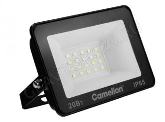 Прожектор светод.20 Вт Camelion 20 Вт LFL-2004 C02 черн (LED SMD, 2000 лм, 230В, 6500К, 113х102х24)