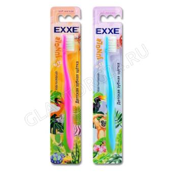 EXXE Детская зубная щетка  Джунгли 6-12 лет (мягкая), 1 шт/48