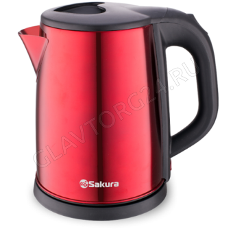 Чайник электрический SAKURA SA-2149BR 2л 1,8кВт нерж.сталь красный