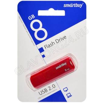 Модуль памяти 8Gb USB 2.0 SmartBuy Clue красный