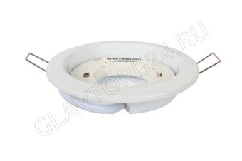 Светильник точечный Ultraflash GX-53-01 (Металл. втсраиваемый св-к, белый, 220В)