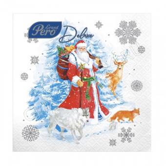 Салфетки бум. Pero Deluxe 33х33 "На опушке" 3сл 20л/12