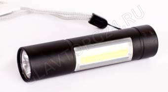 Фонарик Ultraflash LED51523  (фонарь акк 4В, черн., 2LED, 3 Вт, 3 реж, USB, бокс са)