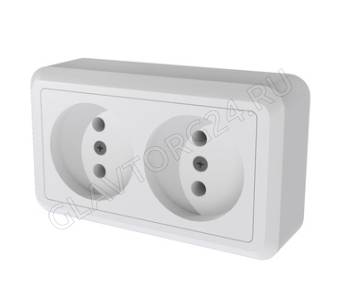 Розетка 2 ОП Оптима РА10-373/50шт