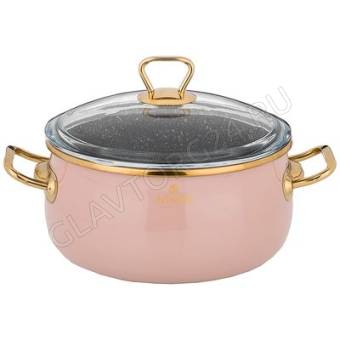 КАСТРЮЛЯ AGNESS ЭМАЛИР. СТ/КР. АНТИПРИГАР. "МРАМОРНЫМ" ПОКРЫТИЕМ 20СМ 3,2Л/4 арт. 950-271