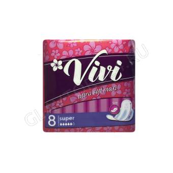 Vivi Прокладки жен.гиг. д/крит.дней ULTRA SUPER SOFT 8шт./24