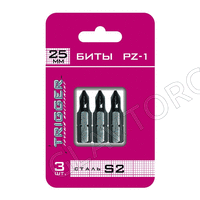 ТРИГГЕР 84963 Биты ПРОФИ PZ-1 25мм (блистер уп.3шт) (20/800)