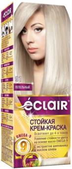 ECLAIR w9 Стойкая крем-краска д/волос № 9.1 Пепелный