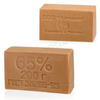 Хозяйственное мыло 65% 200гр ,60шт Меридиан
