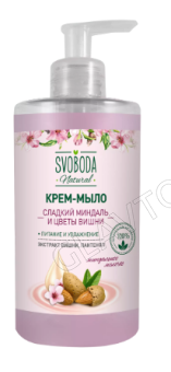 Крем-мыло 430мл Сладкий миндаль и цветы вишни/6 СВОБОДА