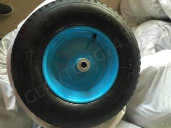 Колесо к тачке 4.00-8 воздушн 16мм шарик/подш  голубое