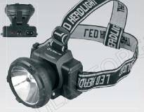 Фонарик Ultra Flash LED5364 (налобн аккум 220В, черный, 0,5 Ватт LED, 2 реж, пласт