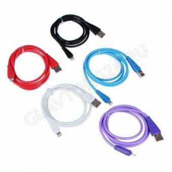 Кабель USB штекер-Lightning штекер FORZA 1м ПВХ 1А микс