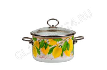 Кастрюля эмалир. цилиндр. 2,0л белосн. Limon 1SD165S