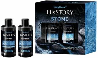 ПН Compliment His Story №1431-2 Stone (Шампунь д/волос 320мл+Гель д/душа 320мл)