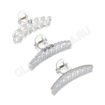 Краб для волос, тм ЮНИLOOK, 10-11см, пластик, 3 дизайна, #2