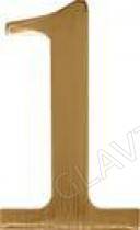 Цифра "0" дверная металл. самокл. золото/67290