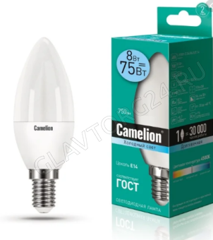 Лампа светодиодная Camelion LED8-CW35/845/E14 (Эл.лампа светодиодная 8Вт 220В)