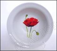 Тарелка глубокая 500 см3 Алый мак/12