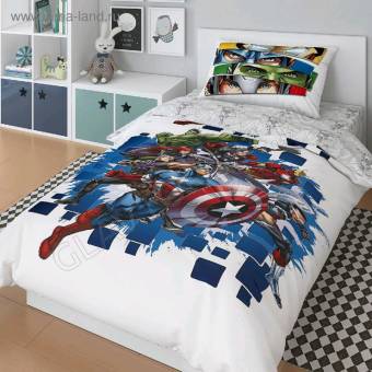 КПБ Детский MARVEL Поплин 20047+8380/1 Под148*210+Пр148*215+Нав(50*70)