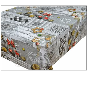 Клеенка HOZBAT GUVENC LUX на ткани с лакированной поверхностью 1,40*20м AS-606 Новогодний принт