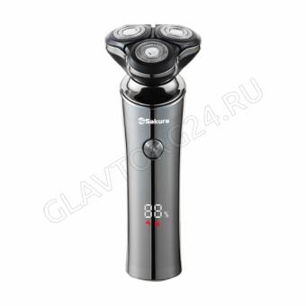 Бритва SAKURA SA-5435BK 3 головки аккумулятор сухое, влажное бритье черный