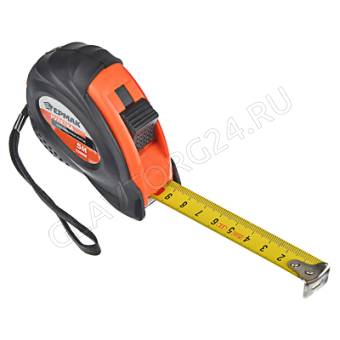 Рулетка ЕРМАК 7,5м х 25мм с обрезиненным корпусом