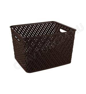 Корзина "Плетенка" 350х290х225мм (коричневый) (уп.8)