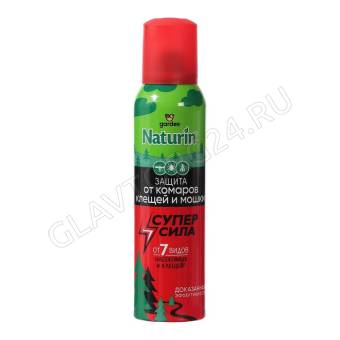 Gardex Naturin Супер Сила 3 в 1 Аэрозоль от комаров, клещей и мошки New, 150 мл