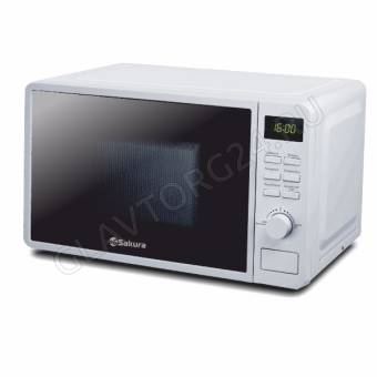 Микроволновая печь SAKURA SA-7054W 20л 0,7кВт механическое белый