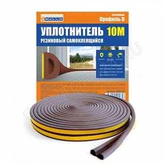 Уплотнитель D-профиль 10м коричневый URK010D 4WALLS/100