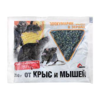 Веста ЗООКУМАРИН- приманка зерно 200г/30шт