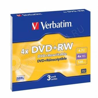 Диски Verbatim DVD+RW 4,7 4x /3/ /60/