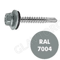 СВФС Саморез кровельный RAL-7004 ZP 4,8х35 (250шт) серый-сигнальный