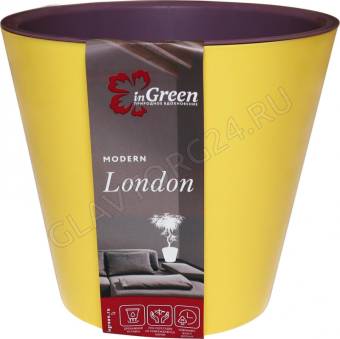 Горшок для цветов London D 12,5см/1л спелая груша и морозная слива