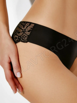 Трусы женские бразилиана Omsa БOmD_B Invisible 2613-01SS р-р M(46) черный полиамид  АКЦИЯ