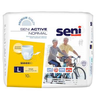 Подгузники-трусы для взрослых Сени ACTIV NORMAL №3 Large (100-135см)10шт 5кап/8 