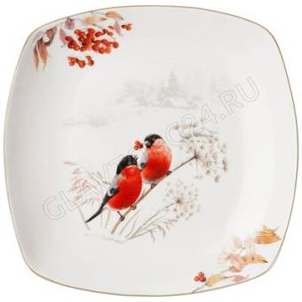 БЛЮДО LEFARD "ЛЕСНАЯ СКАЗКА" КВАДРАТНОЕ 25*4,2CM КРАСНОЕ/12 арт. 85-1997