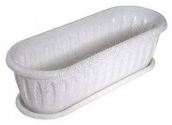 Кактусница Фелиция мрамор с поддоном С176М