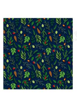 Бумага упаковочная Новогодние веточки 80г/м2 100х70см арт.93517 НГ