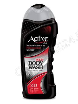ACTIVE Гель для душа мужской, с витамином B5 "Спорт 3D" NATURAL, 400 мл Black