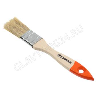 ЕРМАК Кисть малярная плоская "Basic" нат. щетина 1" (25мм)