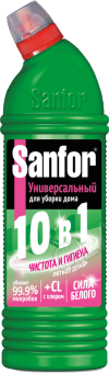SANFOR Universal 1000мл гель с хлором Летний дождь/10