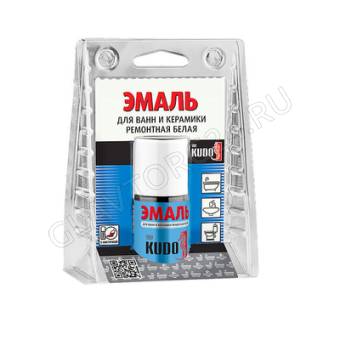Эмаль для ванн с кисточкой белая 15мл  KU-7К1301