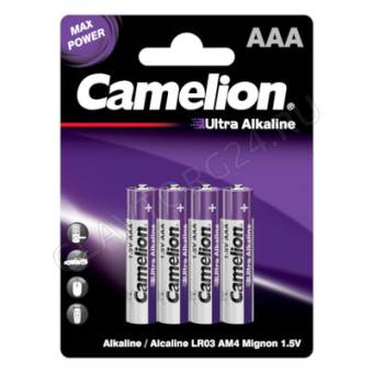 Camelion Ultra BL-4 LR03 (LR03-BP4UT, батарейка 1.5В)